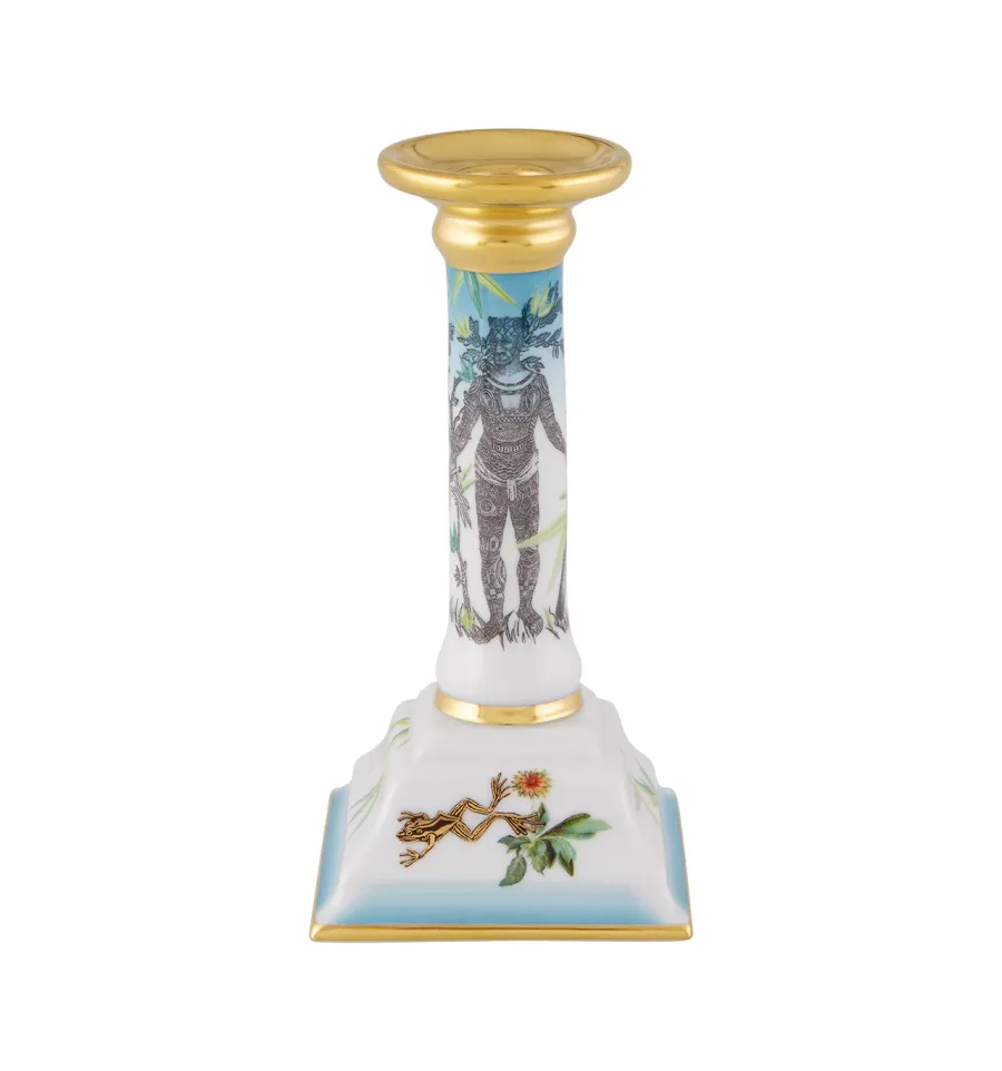 obrazek 1 Świecznik męski z porcelany Rêveries z przedstawieniem mężczyzny wśród roślin - Vista Alegre