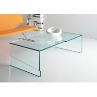 Picture Modern coffee table made of transparent glass - Tonelli Design