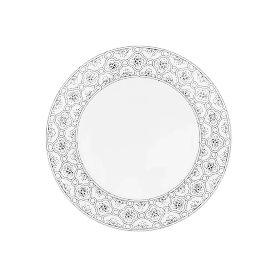 obrazek 1 Elegancki porcelanowy talerz obiadowy z kolekcji Dynasty - Porcel