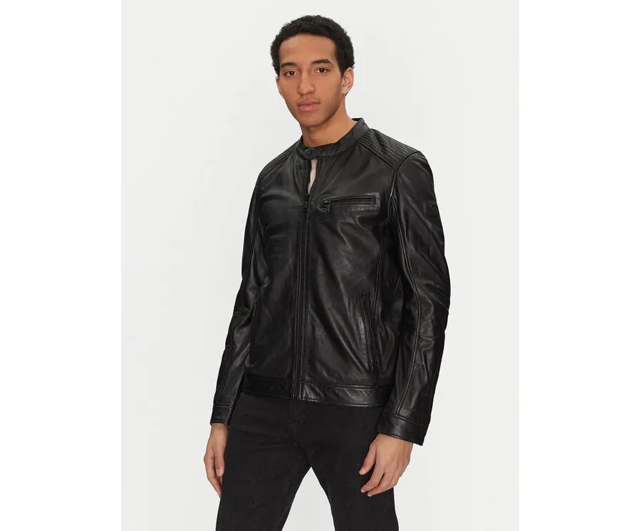 obrazek 1 Mustang Kurtka skórzana 310-24-055 Czarny Regular Fit