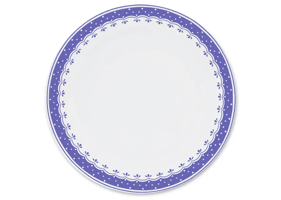 obrazek 1 Wyjątkowy płaski talerz z porcelany zdobiony pięknym niebieskim ornamentem - Leander