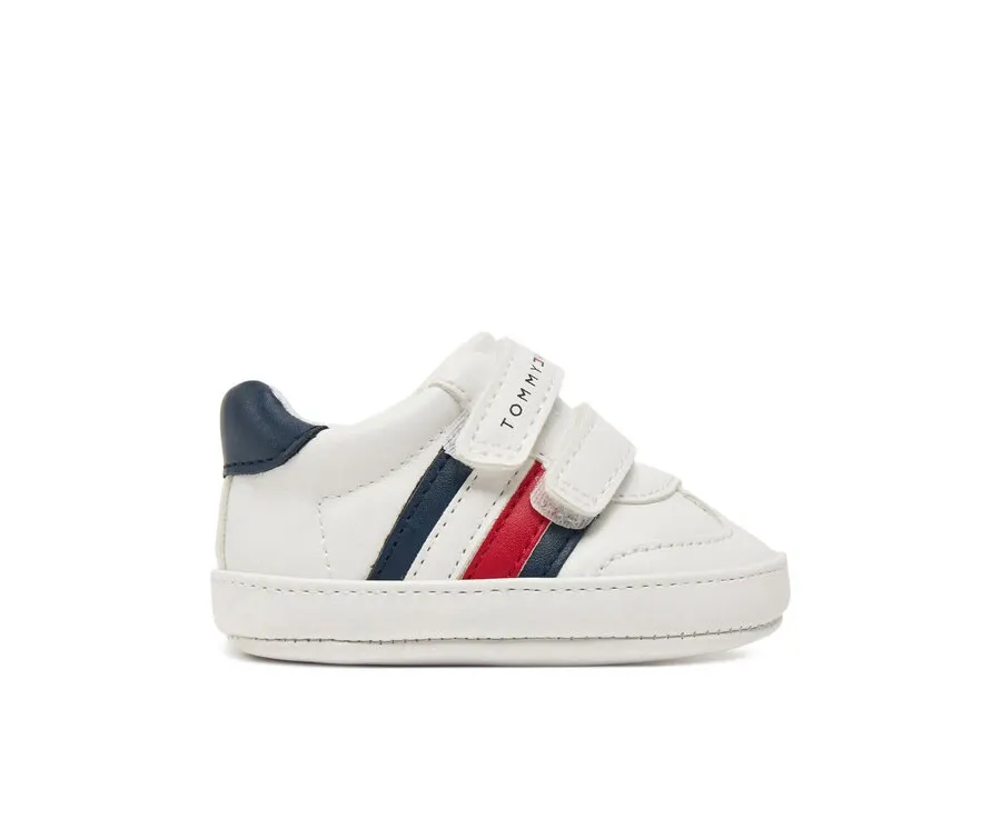 obrazek 1 Tommy Hilfiger Sneakersy Stripe Low Cut Velcro T0B9-33831-1433 Biały