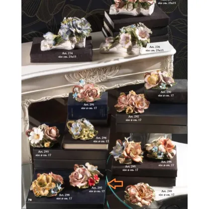 Zdjęcie Piękny ceramiczny dekoracyjny kwiat do wnętrz - Ceramiche Sonda