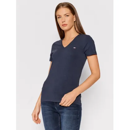 Zdjęcie Tommy Jeans T-Shirt Tjw Skinny Stretch DW0DW09197 Granatowy Slim Fit