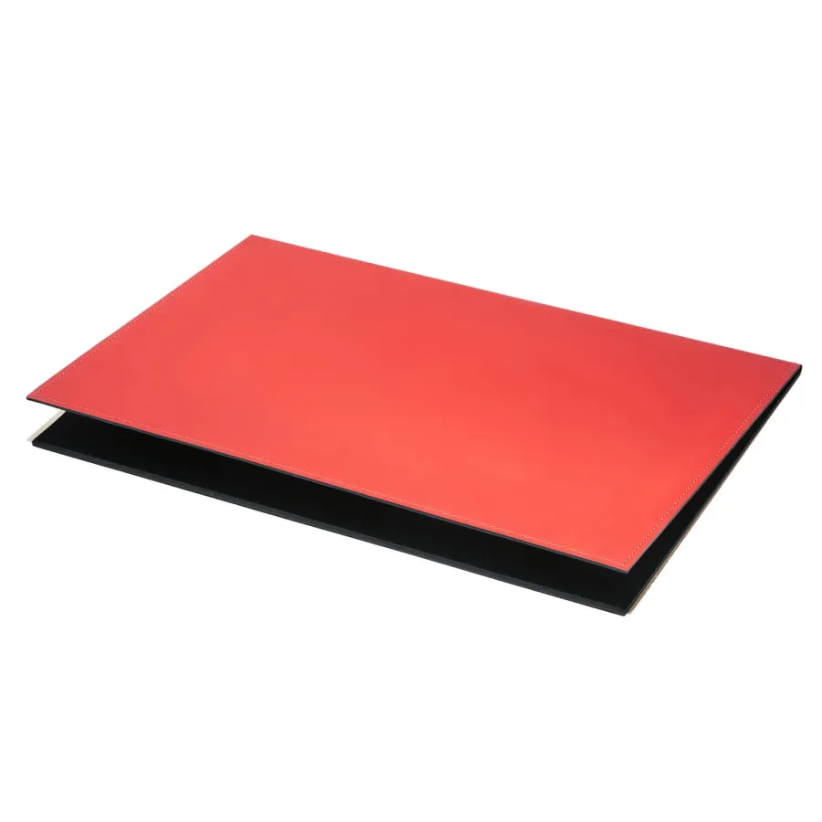 obrazek 2 Składana podkładka 50x35 Rosso Ferrari. 100% włoskie rzemiosło, skóra regenerowana