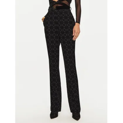 Zdjęcie Elisabetta Franchi Spodnie materiałowe PA-051-47E2-V430 Czarny Regular Fit