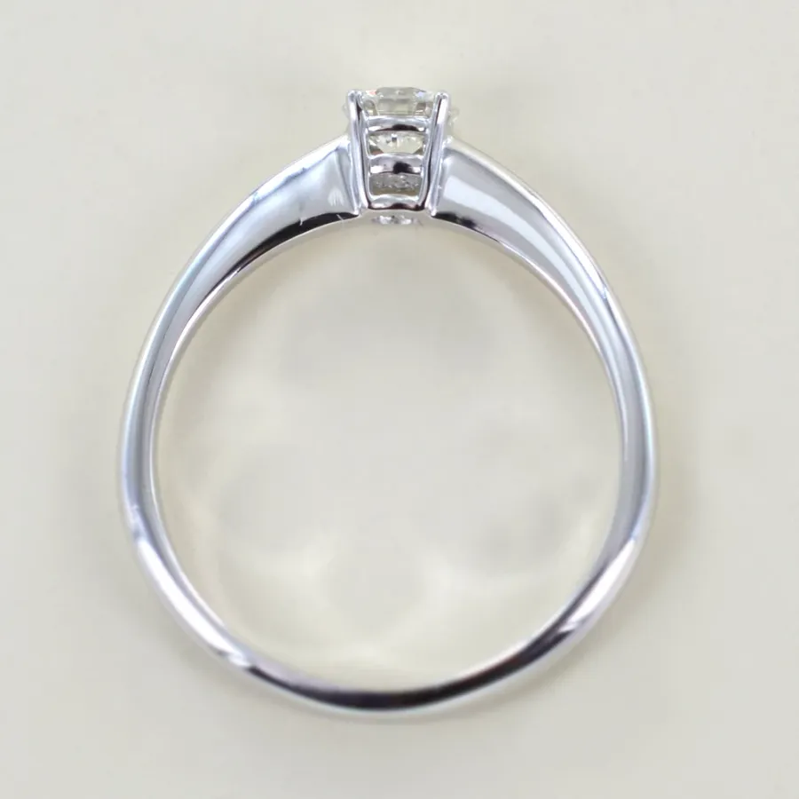 obrazek 7 Włoski średni pierścionek Solitaire z diamentem 0,31 karata
