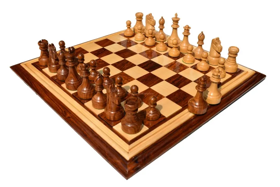 obrazek 1 Luksusowy drewniany zestaw szachowy - The Chess Empire