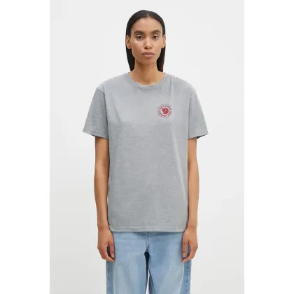 Zdjęcie Fjallraven t-shirt Fox Boxy Logo Tee kolor szary z nadrukiem F87313.051-51