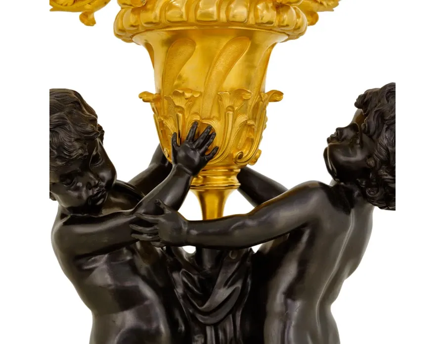 obrazek 5 Stylowa lampa z pięcioma szklanymi płomieniami