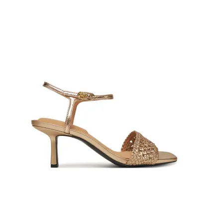 Zdjęcie Tommy Hilfiger Sandały Metallic Lthr Kitten Sandal FW0FW08611 Złoty