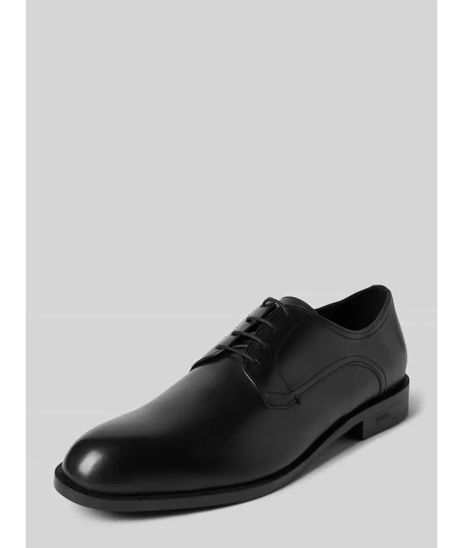 obrazek 1 Buty derby skórzane z detalami z logo model ‘Tayil’