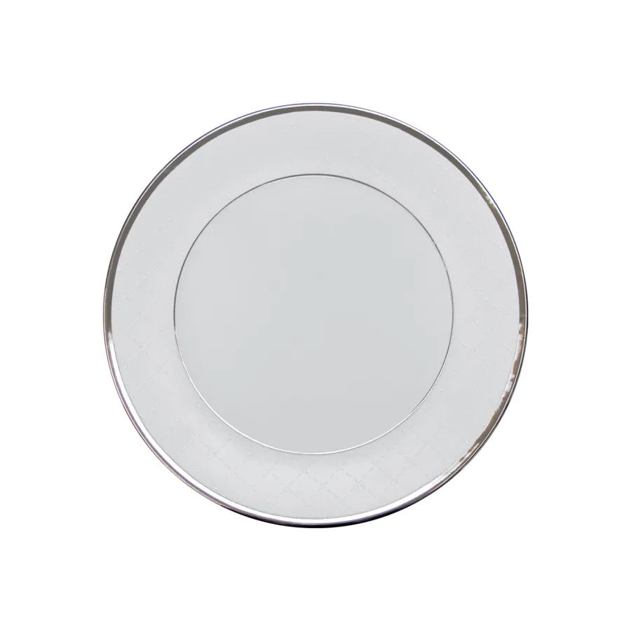 obrazek 1 Piękny porcelanowy talerz obiadowy z kolekcji Ethereal White - Porcel
