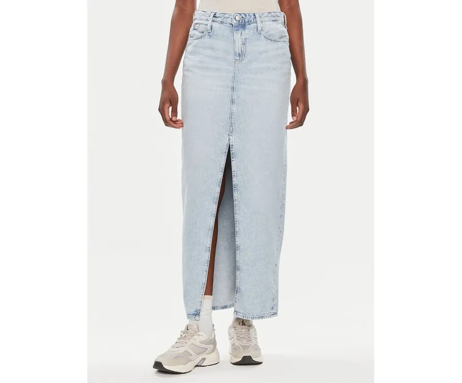 obrazek 1 Calvin Klein Jeans Spódnica jeansowa J20J222814 Niebieski Regular Fit