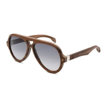 Zdjęcie Orzechowe, ciemne okulary - pilotki dla niej - Legno Light