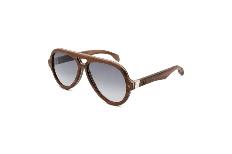 obrazek 1 Orzechowe, ciemne okulary - pilotki dla niej - Legno Light