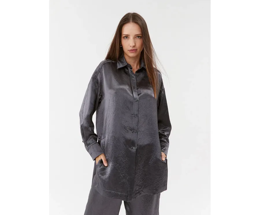 obrazek 1 Max Mara Leisure Koszula Bacio 2331960136 Szary Regular Fit