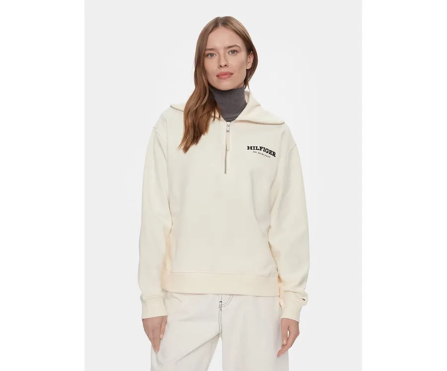obrazek 1 Tommy Hilfiger Bluza Monotype WW0WW42469 Beżowy Regular Fit