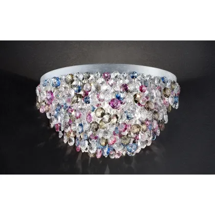 Picture Artistic wall lamp for exclusive interiors with glass decorations