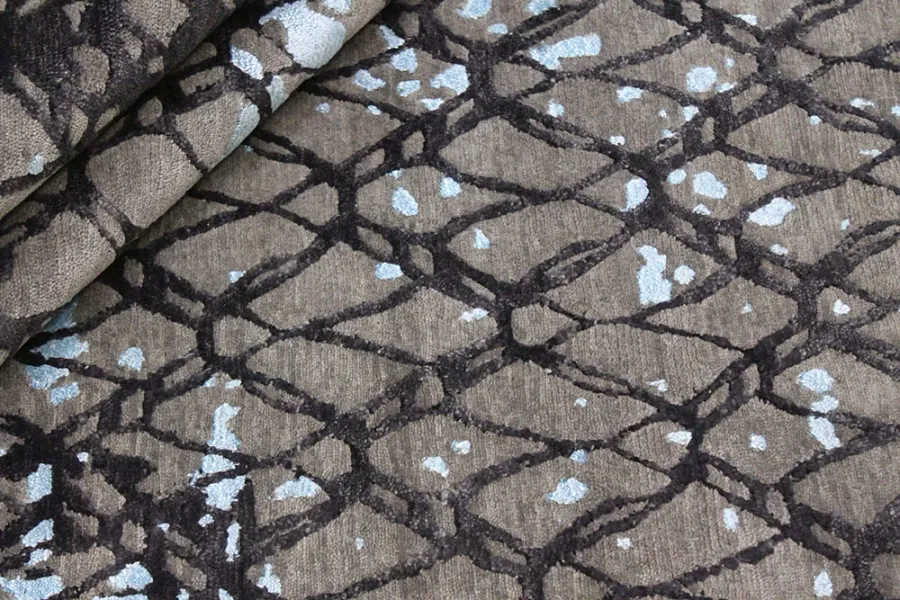 picture 3 Wonderful blue-gray exclusive 3D carpet - SENSES VEIL 7070