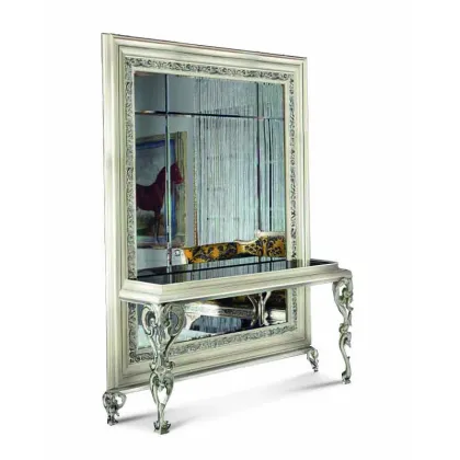 Zdjęcie Piękna antyczna konsola z dużym lustrem z Włoch