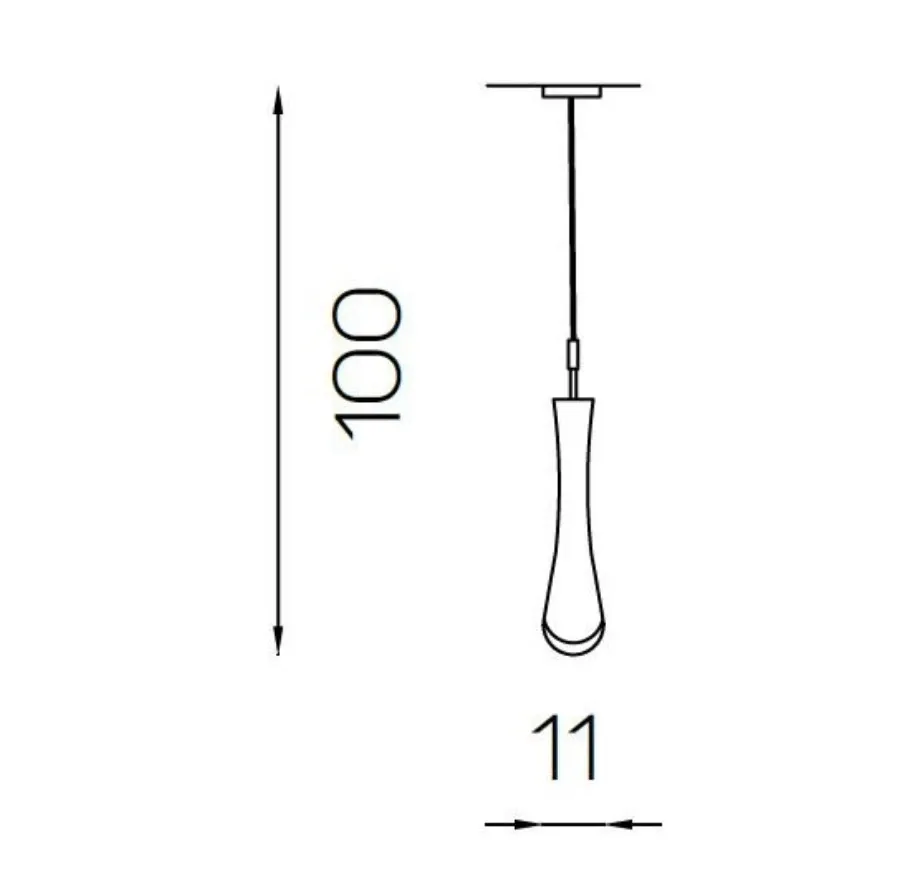 obrazek 2 Piękna lampa sufitowa z kroplą ze szkła Murano - Il Paralume Marina