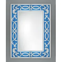 Zdjęcie Kryształowe lustro weneckie Murano z pięknym ornamentem