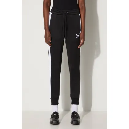 Zdjęcie Puma spodnie dresowe Iconic T7 Track Pants kolor czarny wzorzyste 627995
