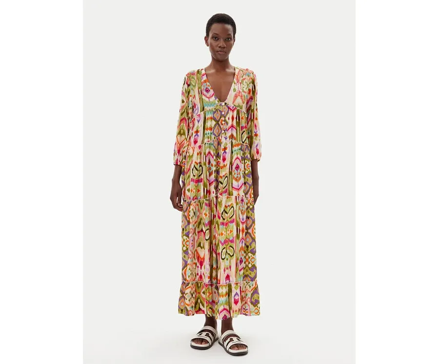 obrazek 1 LOLA CASADEMUNT Sukienka letnia LS2516070 Kolorowy Relaxed Fit