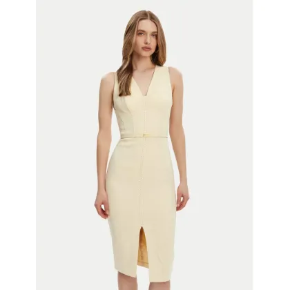Zdjęcie Elisabetta Franchi Sukienka koktajlowa AB-706-51E2-DC7 Żółty Slim Fit