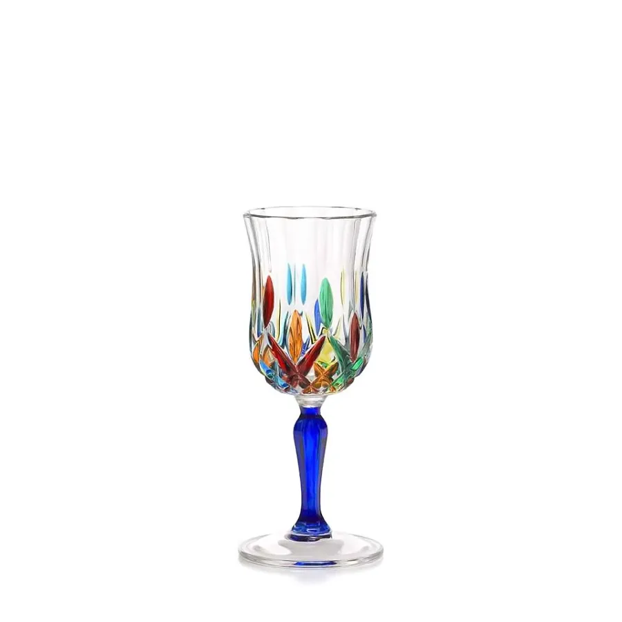 obrazek 1 Komplet 6 kieliszków do białego wina wykonanych ze szkła murano (120 ml)