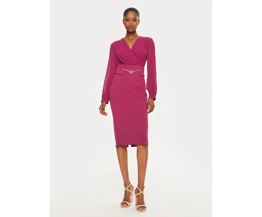 obrazek 1 Rinascimento Sukienka koktajlowa CFC0120006003 Bordowy Regular Fit
