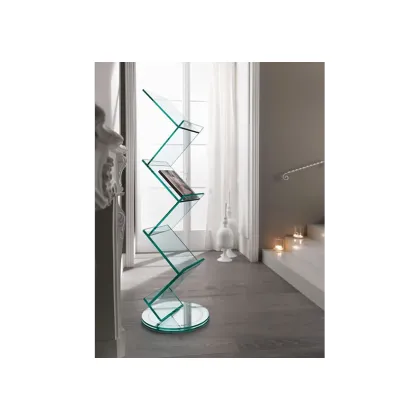 Zdjęcie Szklany regał na książki z obrotową podstawą - Tonelli Design