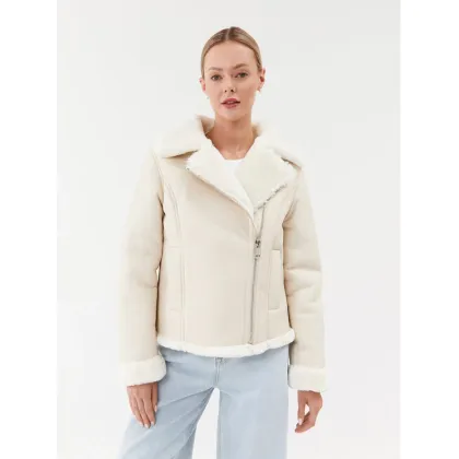Zdjęcie Guess Kożuch Dafne W3BL60 WFSL0 Écru Regular Fit