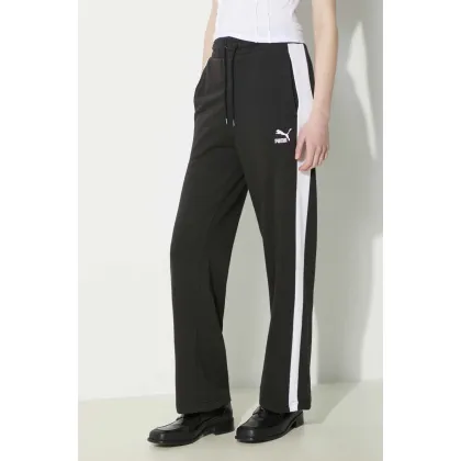 Zdjęcie Puma spodnie dresowe ICONIC T7 kolor czarny wzorzyste 625411