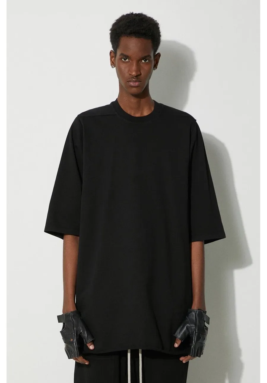 obrazek 1 Rick Owens t-shirt bawełniany Jumbo T-Shirt męski kolor czarny gładki DU01D1274.RIG.09