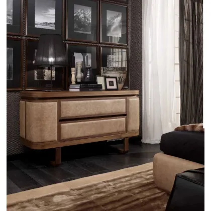 Zdjęcie Włoska komoda z orzecha i metalu - Ulivi Salotti
