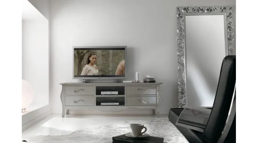 obrazek 1 Stylowa szafka RTV z 4 szufladami z 2 przegrodami środkowymi - Zanini
