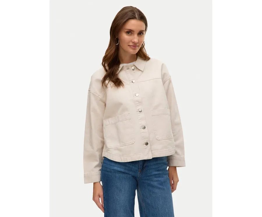 obrazek 1 Vero Moda Koszula jeansowa Jamie 10331693 Beżowy Relaxed Fit