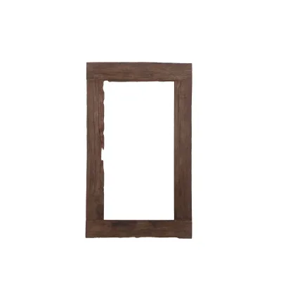 Picture Beautiful mirror in a rectangular frame made of reclaimed wood