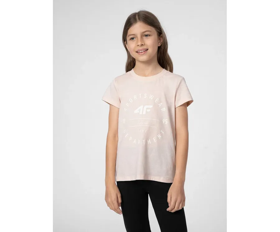 obrazek 1 4F T-Shirt 4FJSS23TTSHF280 Beżowy Regular Fit