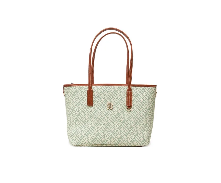 obrazek 1 Tommy Hilfiger Torebka Th Monoplay Leather Mini Tote AW0AW17415 Zielony