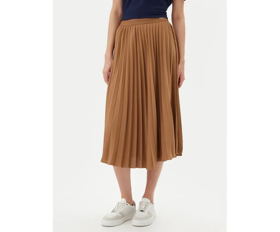 obrazek 1 Tommy Hilfiger Spódnica plisowana WW0WW43886 Brązowy Regular Fit