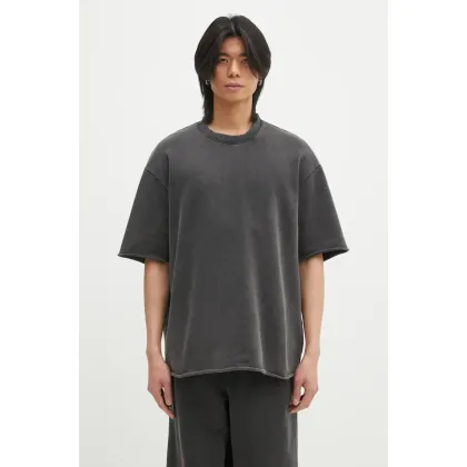 Zdjęcie Helmut Lang t-shirt bawełniany Gd Upstate Ov T.Cmbd męski kolor czarny gładki O10HM501