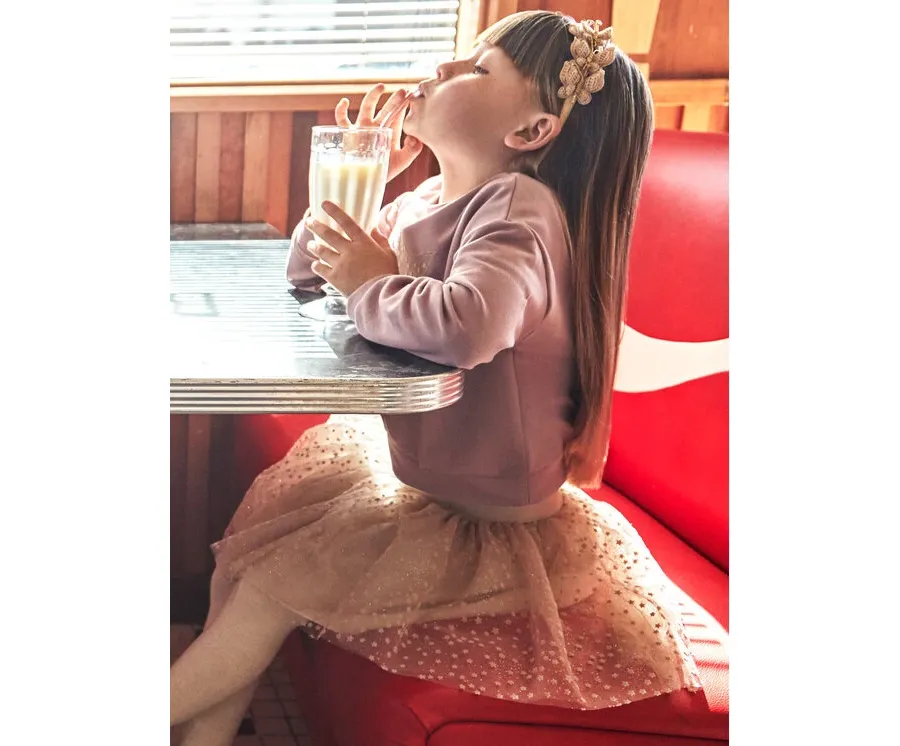 obrazek 1 Mayoral Komplet bluza i spódniczka 4937 Różowy Regular Fit