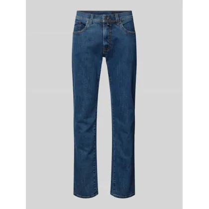 Zdjęcie Jeansy o kroju tapered fit z 5 kieszeniami model ‘Lyon’