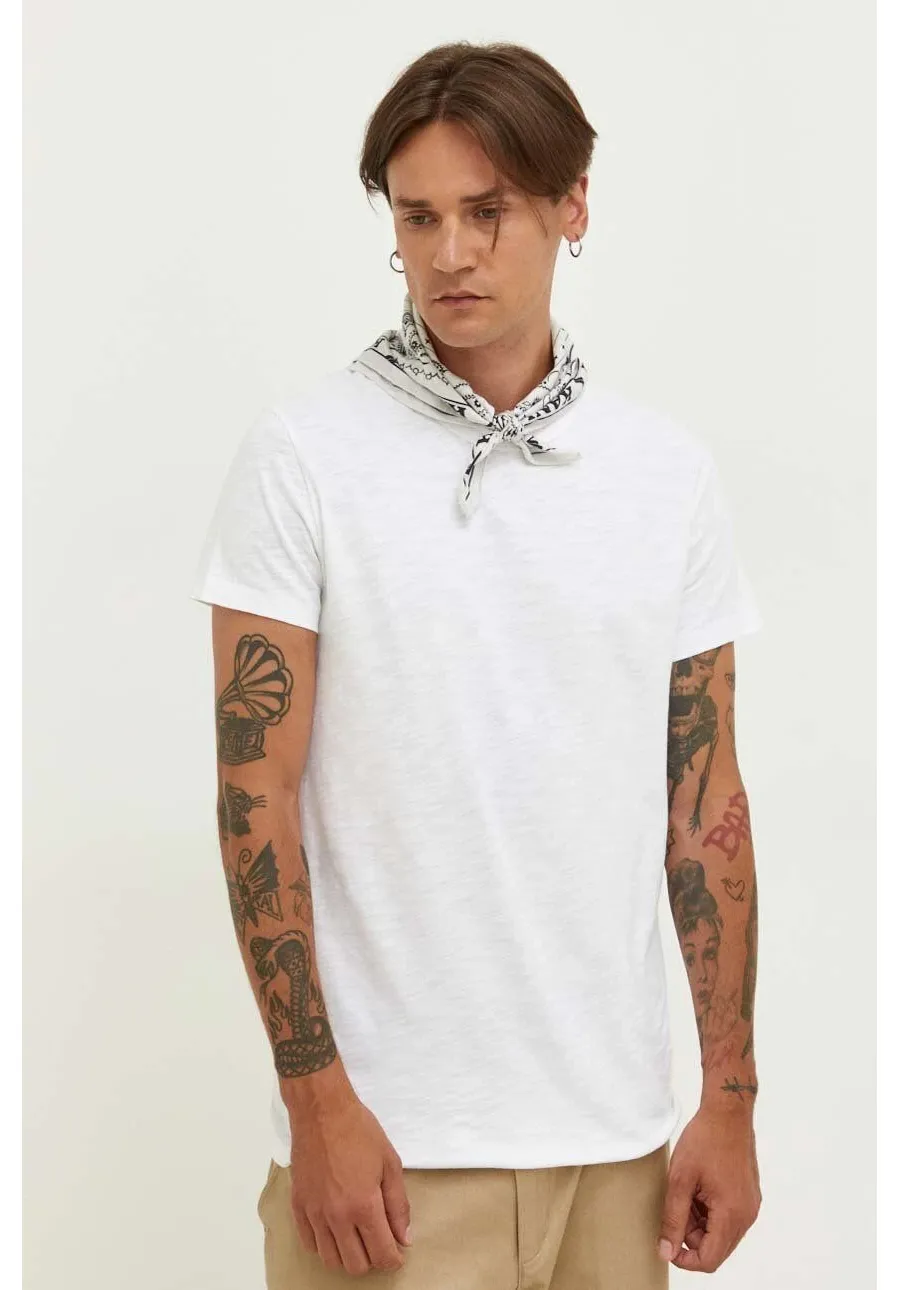 obrazek 1 Samsoe Samsoe t-shirt bawełniany kolor biały gładki