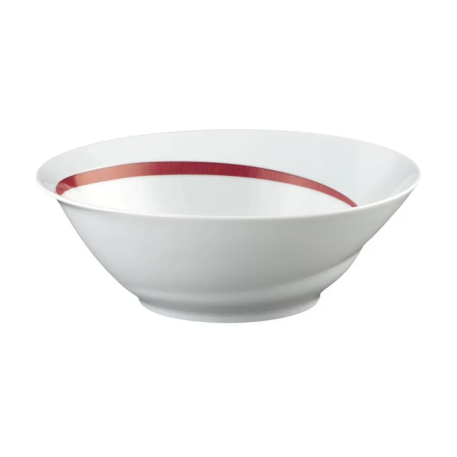 obrazek 1 Stylowa okrągła miska z porcelany 20 cm z czerwonym zdobieniem - Seltmann Weiden