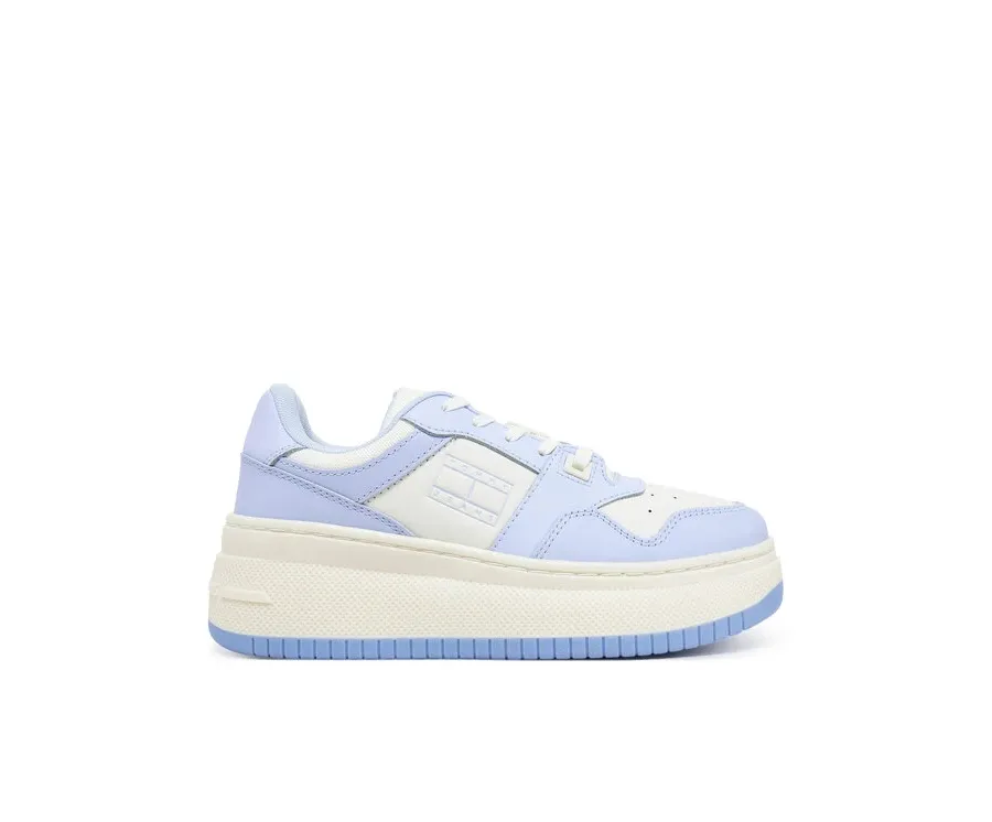 obrazek 1 Tommy Jeans Sneakersy Tjw Retro Basket Flatform Ess EN0EN02506 Błękitny