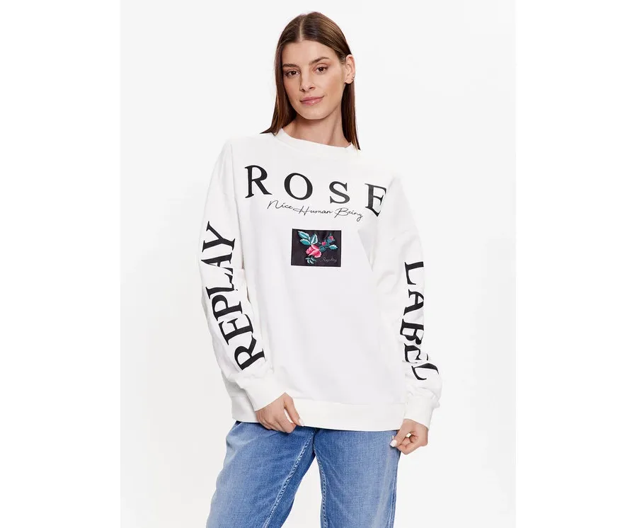 obrazek 1 Replay Bluza W3638G.000.23358P Biały Regular Fit REPLAY